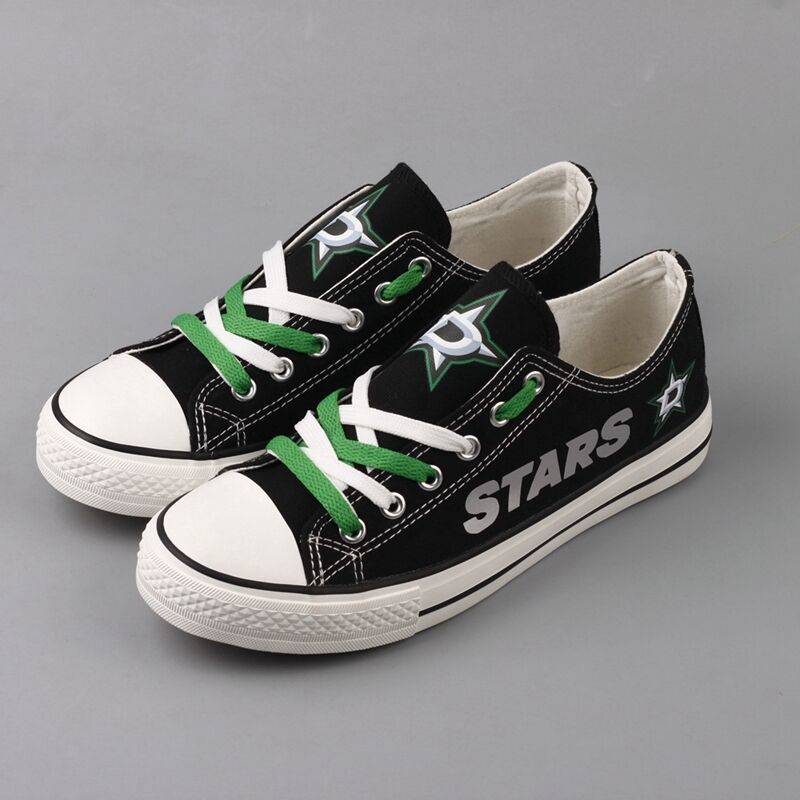 Dallas Stars Limited Print NHL Ice Hockey Fans Low Top Canvas Shoes Sport Sneakers T-DH24H