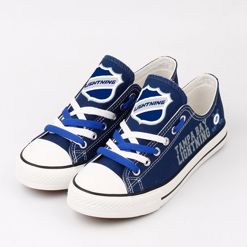 Tampa Bay Lightning NHL Hockey Fans Canvas Shoes Custom Sports Sneakers T-DH172L