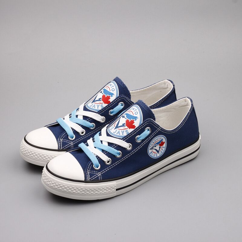 Toronto Blue Jays Limited Print MLB Baseball Fans Low Top Canvas Shoes Sport Sneakers T-DBS56L