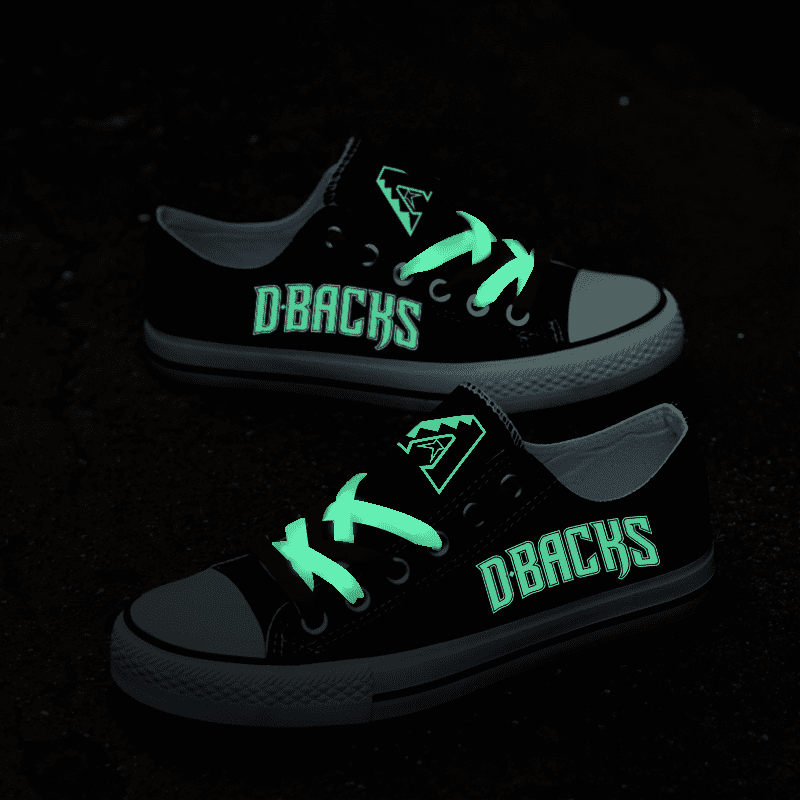 Arizona Diamondbacks Limited Print MLB Baseball Fans Luminous Low Top Canvas Shoes Sport Sneakers T-DV294LY