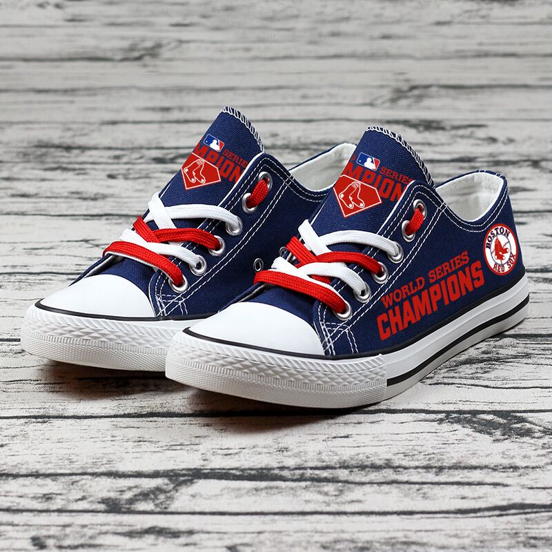 Boston Red Sox MLB Champions Design Canvas Shoes Custom Unisex Sneakers T-DWAZ037L