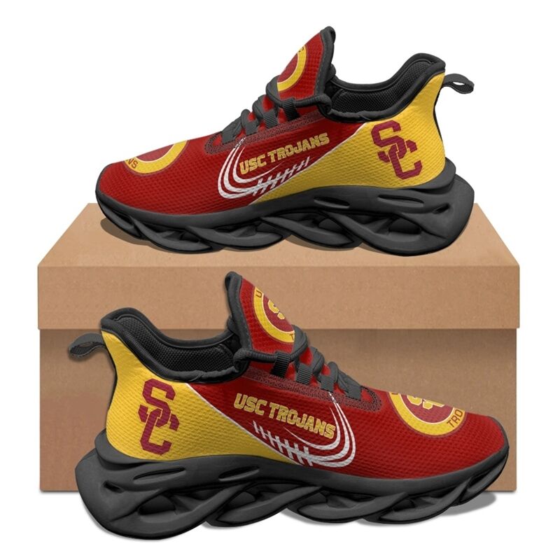 Custom College High School Students Casual Shoes Yeezy Style Outdoor Sports Sneakers USC Trojans01WK9B
