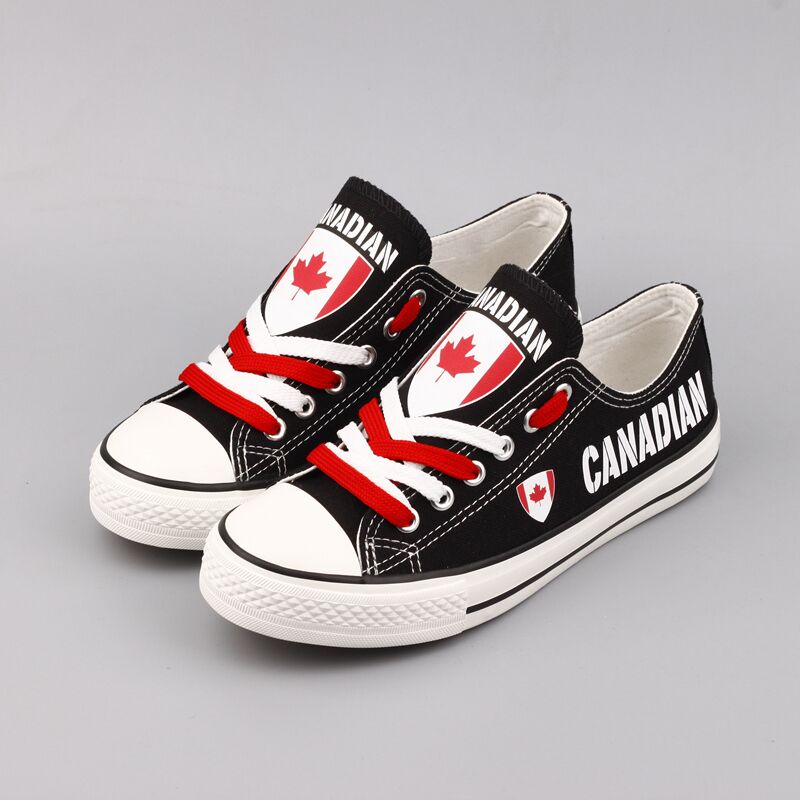Customize Canada Print Canvas Shoes Canadian Design Low Top Sport Sneakers T-DBS16H