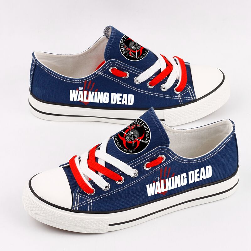 Customize The Walking Dead Printed Women Men Low Top Canvas Shoes Adults Running Shoes Sneakers T-DWAC425L
