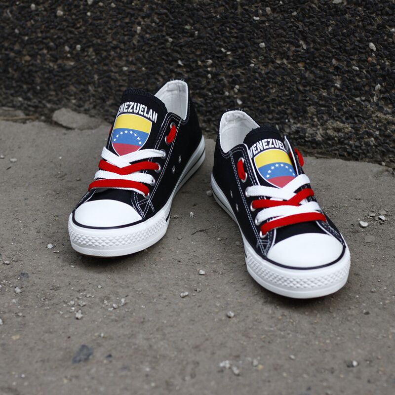 Customize Venezuela Print Canvas Shoes Venezuelans Design Low Top Sport Sneakers T-DBS27H