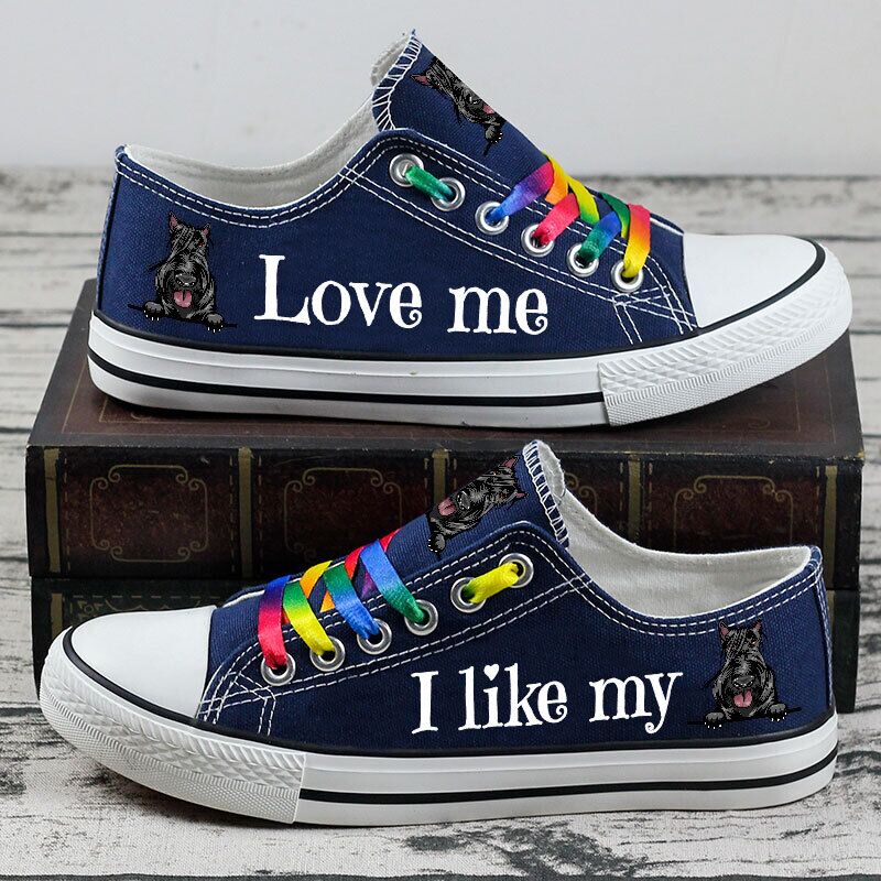 Design Lovely Pet Printed Canvas Shoes TDLLBScottishTerrier