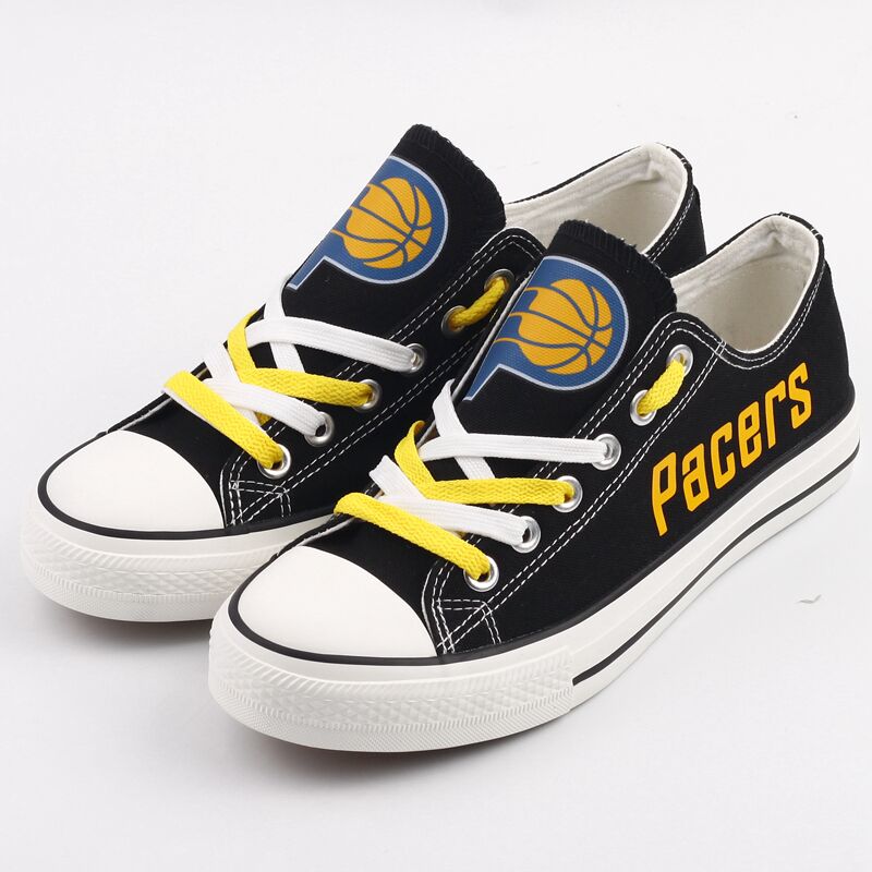 Indiana Pacers NBA Basketball Fans Low Top Canvas Shoes Sport Sneakers T-DJ12H