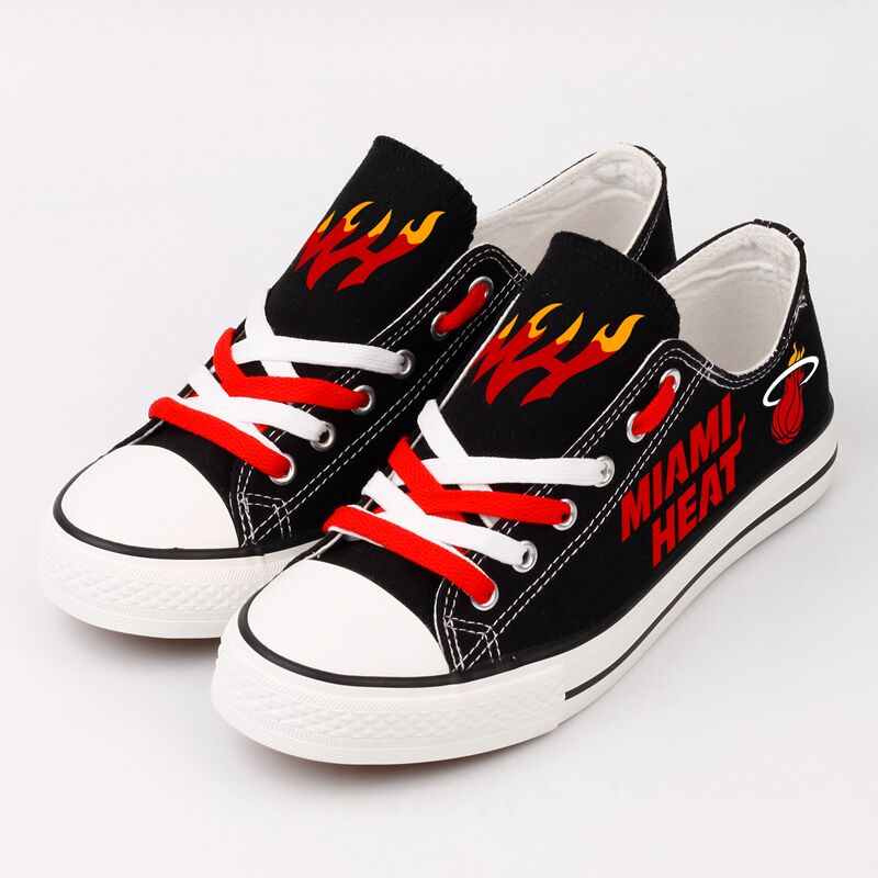 Miami Heat Basketball Fans Canvas Shoes Custom Sports Sneakers T-DAB136H