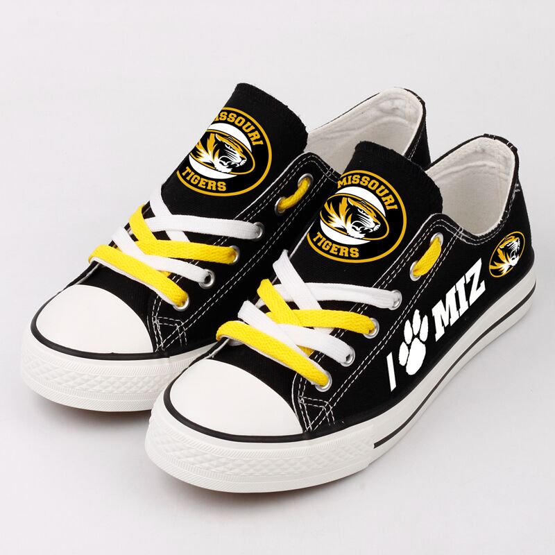Missouri Tigers NCAA College Fans Canvas Shoes Custom Students Sneakers T-DV350H