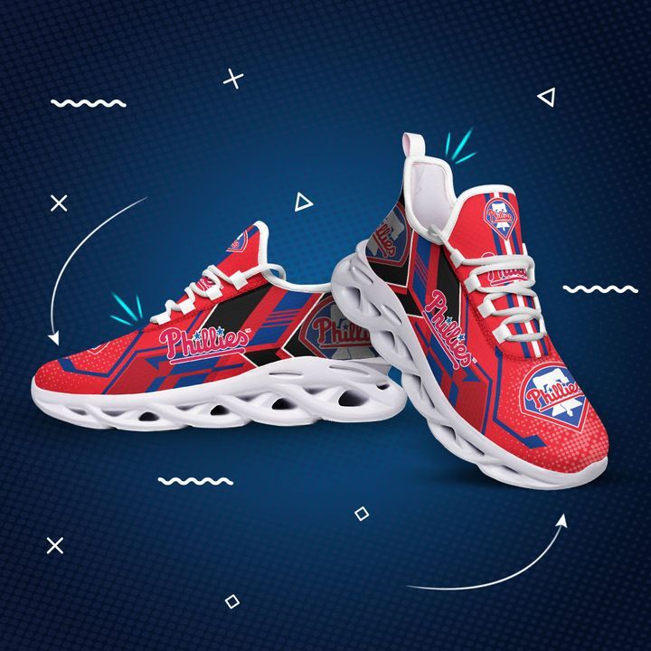 MLB Philadelphia Phillies Red Max Soul Shoes Custom for Men Women