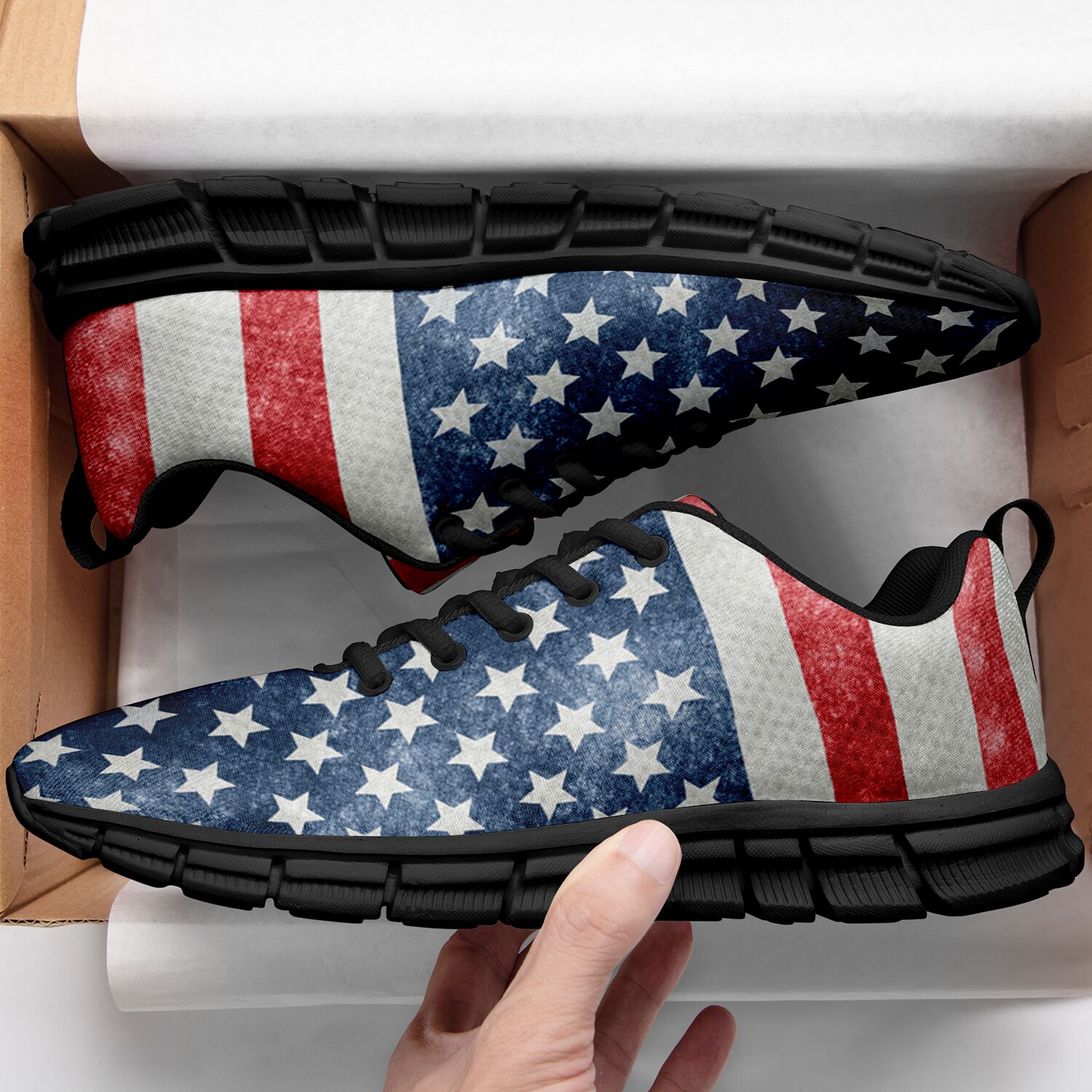 New Design London Style Casual Sneakers Custom America Flag Printed Yeezy Shoes FR191001001/FR191001001H