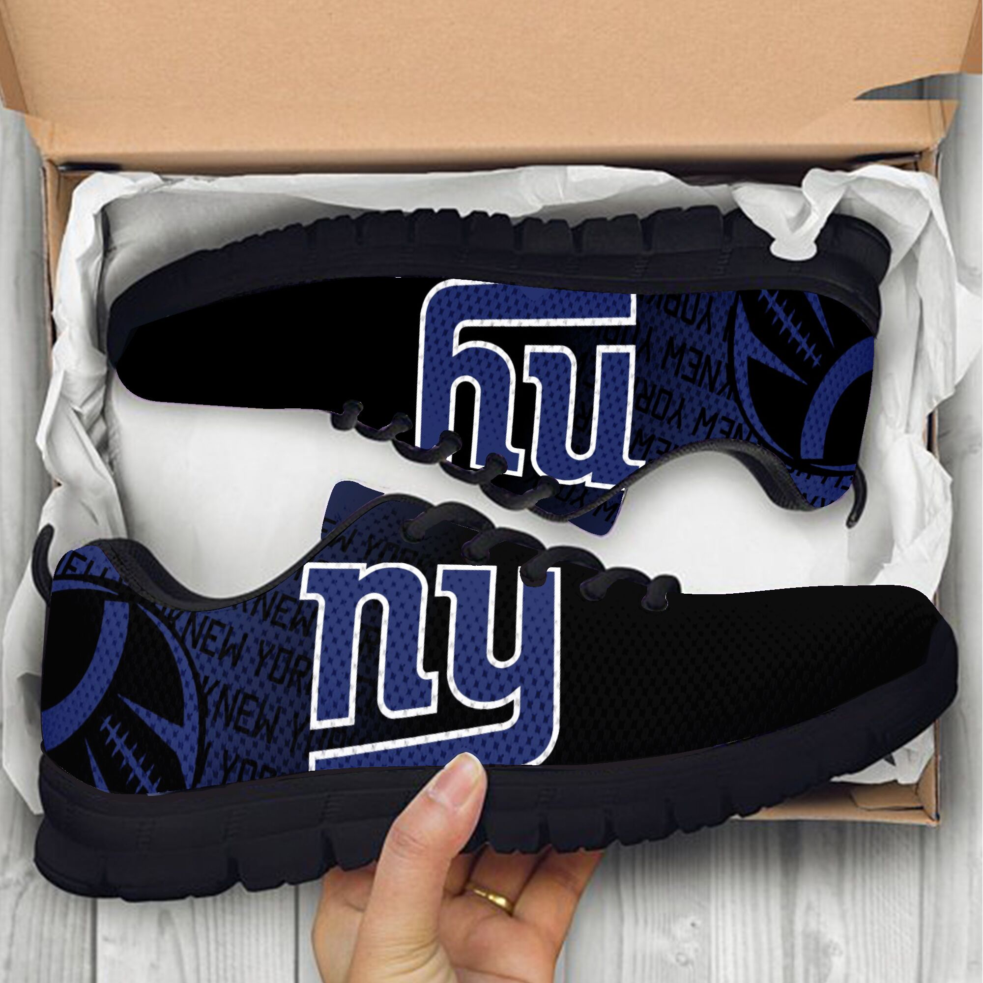 New York Giants Custom 3D Print Men Women Running Sneakers Flats Adults Casual Flat Shoes Sports H9555