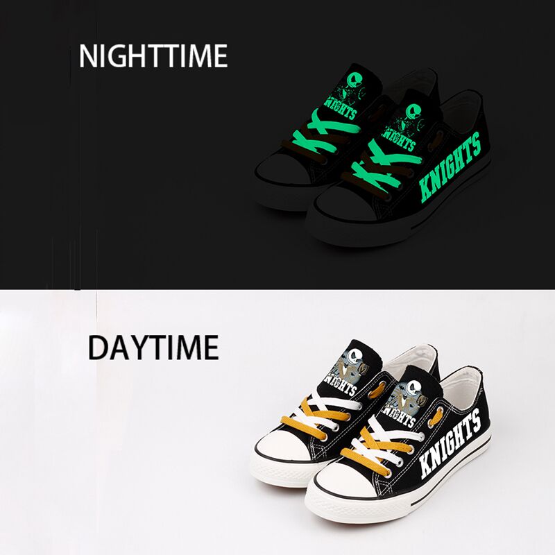 NHL Vegas Golden Knights Halloween Design Jack Skellington Printed Canvas Shoes Sneakers T-DWAN039HY