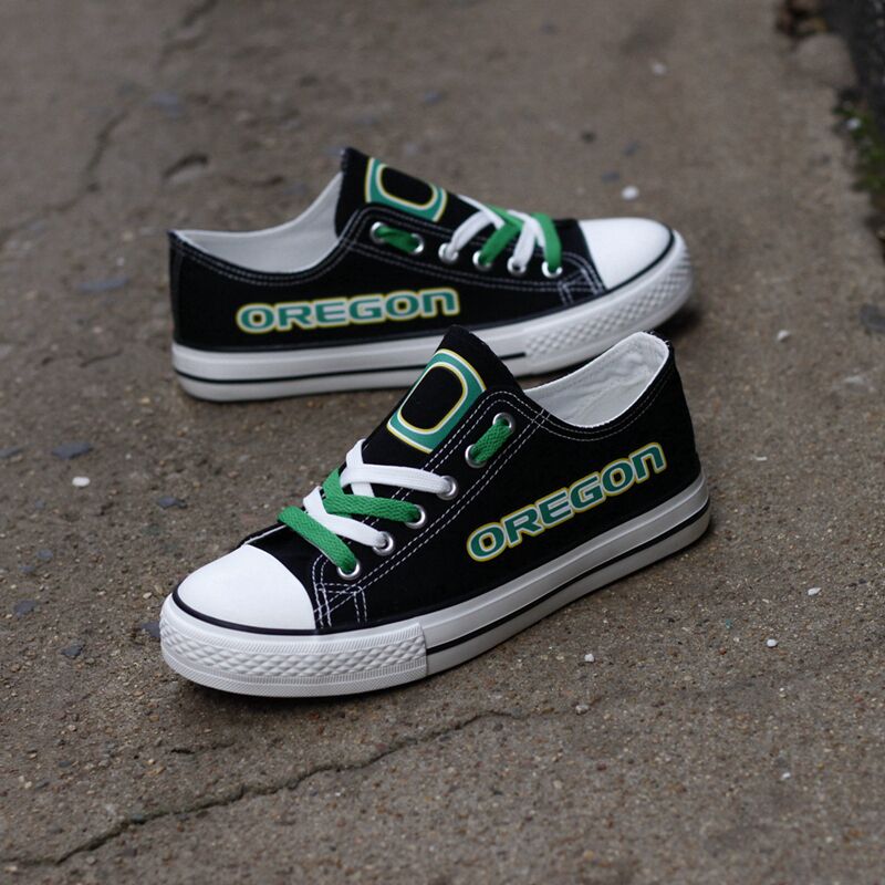 Oregon Ducks Limited Print NCAA College Students Low Top Canvas Shoes Sport Sneakers T-DV164H