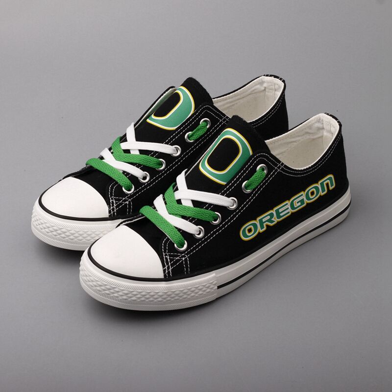 Oregon Ducks Limited Print NCAA College Students Low Top Canvas Shoes Sport Sneakers T-DV164H