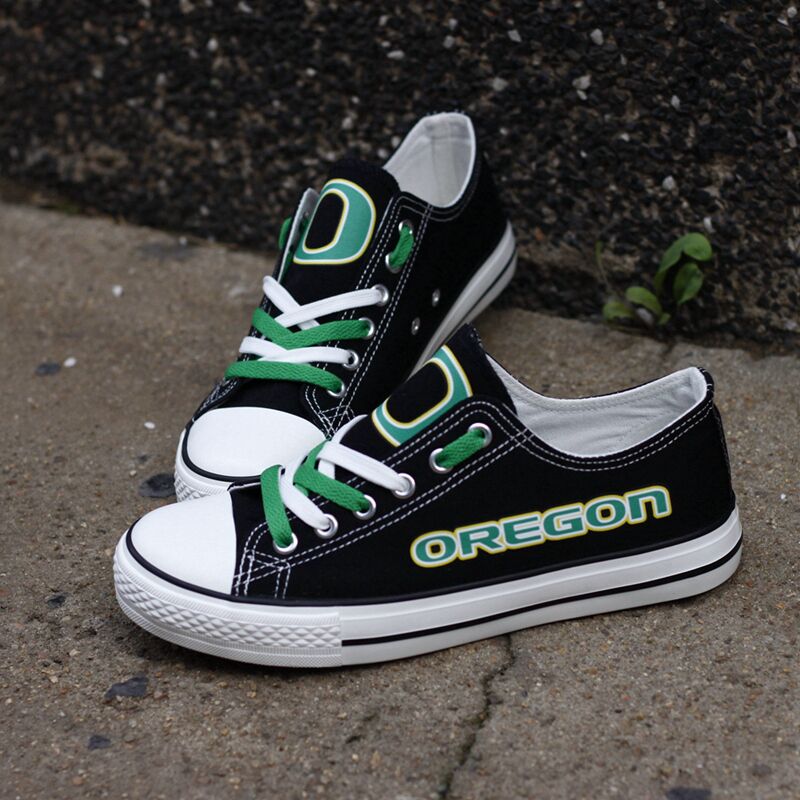 Oregon Ducks Limited Print NCAA College Students Low Top Canvas Shoes Sport Sneakers T-DV164H