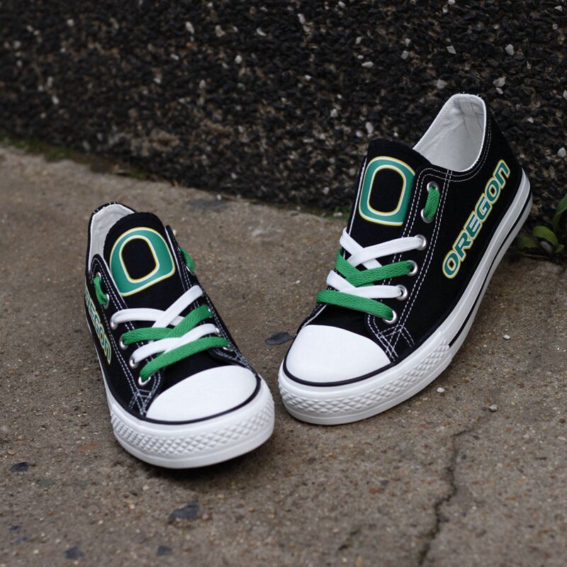 Oregon Ducks Limited Print NCAA College Students Low Top Canvas Shoes Sport Sneakers T-DV164H