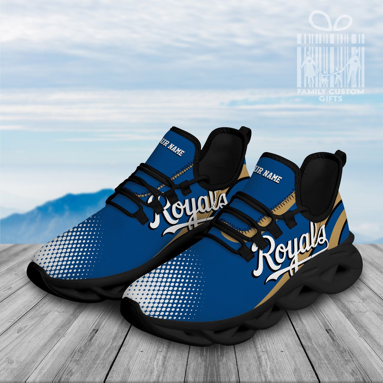 Personalized MLB Kansas City Royals Custom Name Max Soul Shoes V3 - Yeezy Store