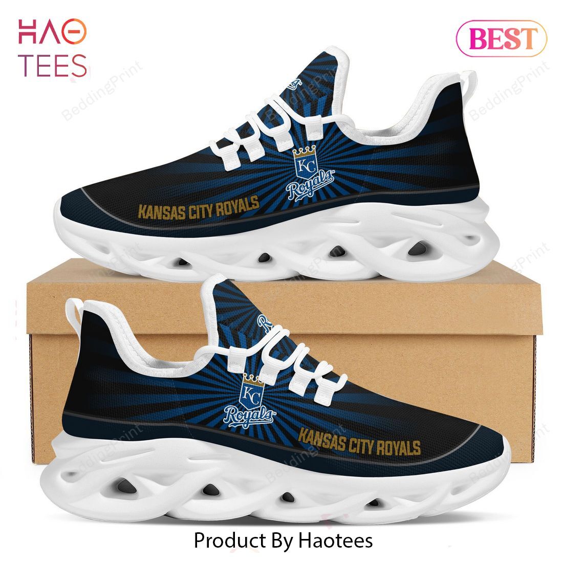 Personalized MLB Kansas City Royals Light Flashes Design Max Soul Shoes - Yeezy Store