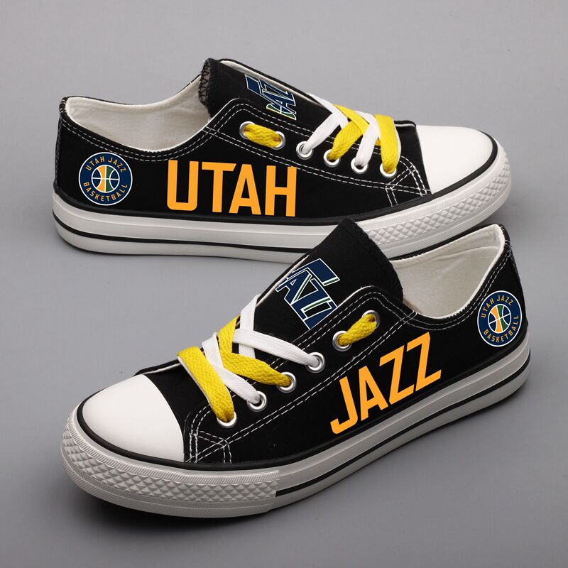 Utah Jazz NBA Basketball Fans Low Top Canvas Shoes Sport Sneakers T-DJ190H